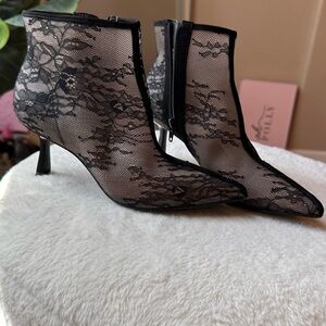 Lace ankle booties